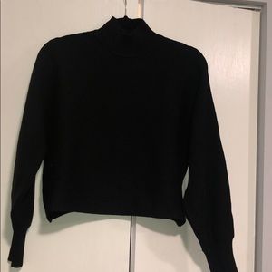 Black Zara turtleneck cropped